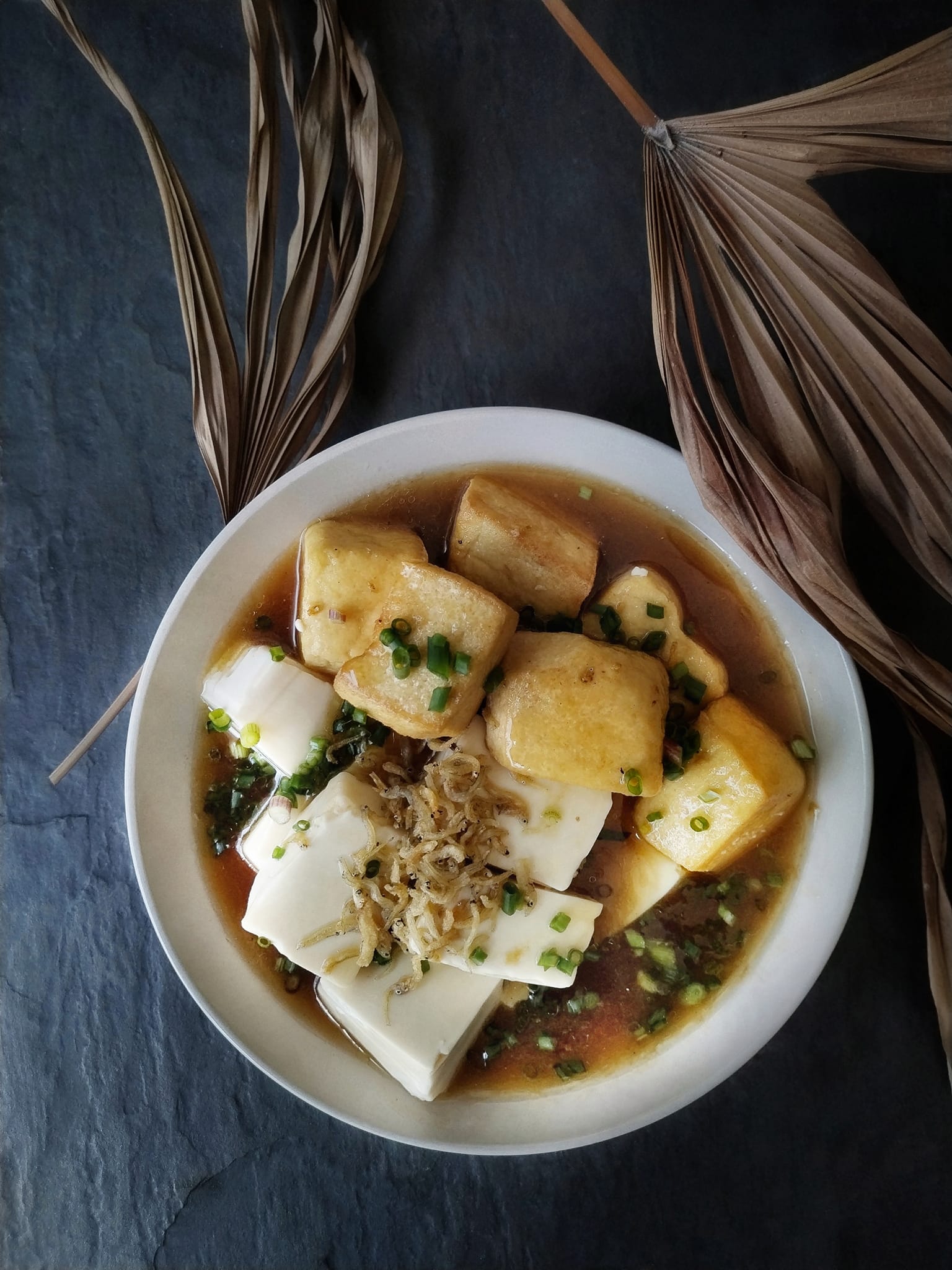 Tofu soup in Black Bean Sauce